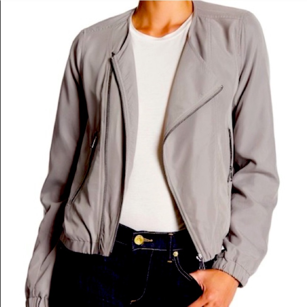NEW Vigoss Gray Tencel Bomber Jacket, Large